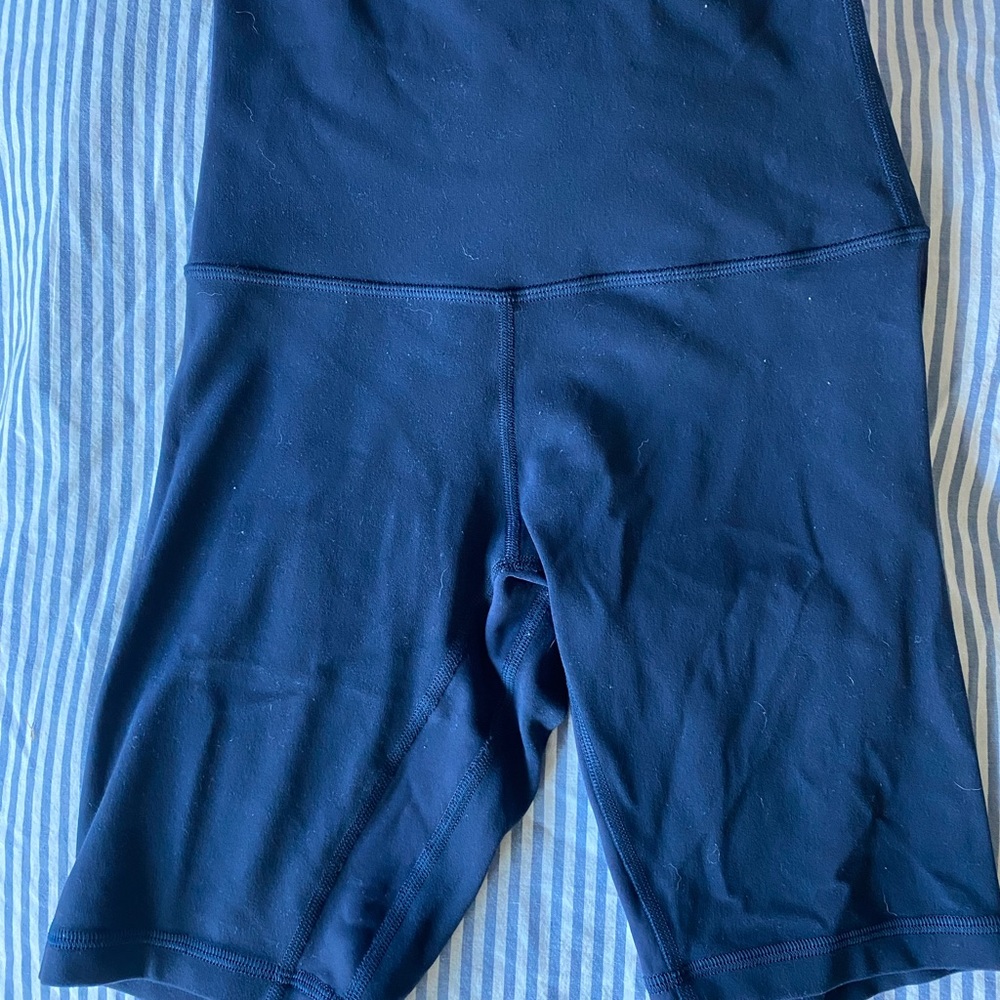 Lululemon blue biker shorts size 2